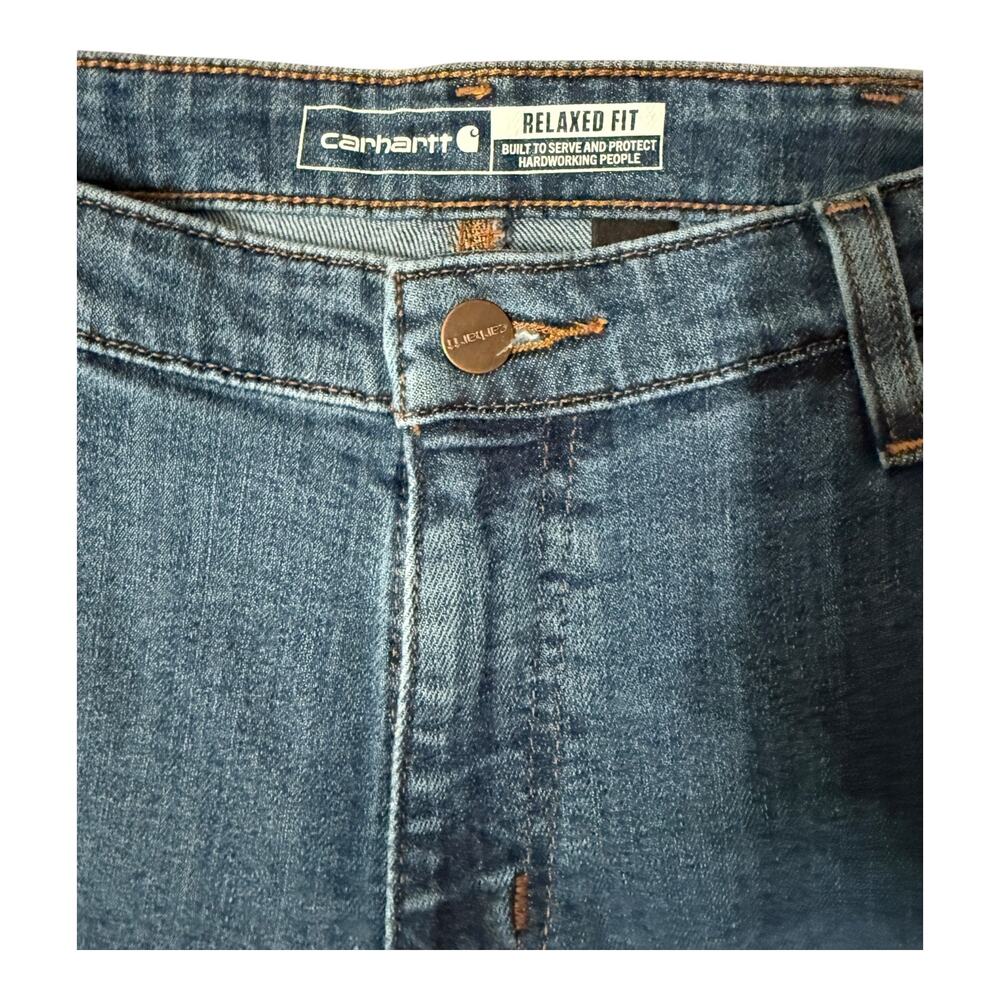 Carhartt Women’s Rugged Flex Relaxed Fit Double Front Jeans BD5110-W Size 8 Tall - Picture 4 of 9